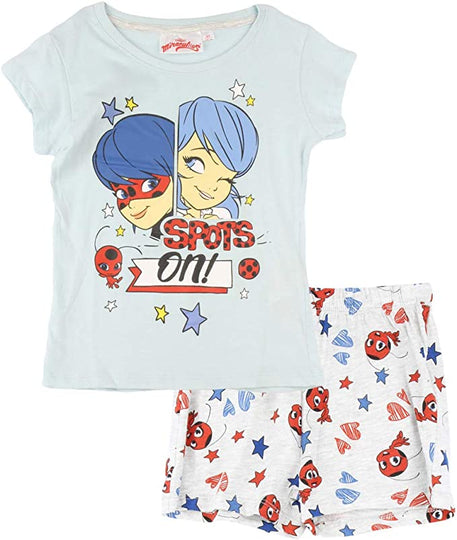 Miraculous Ladybug Kids Pyjama Nightwear Set Turquoise