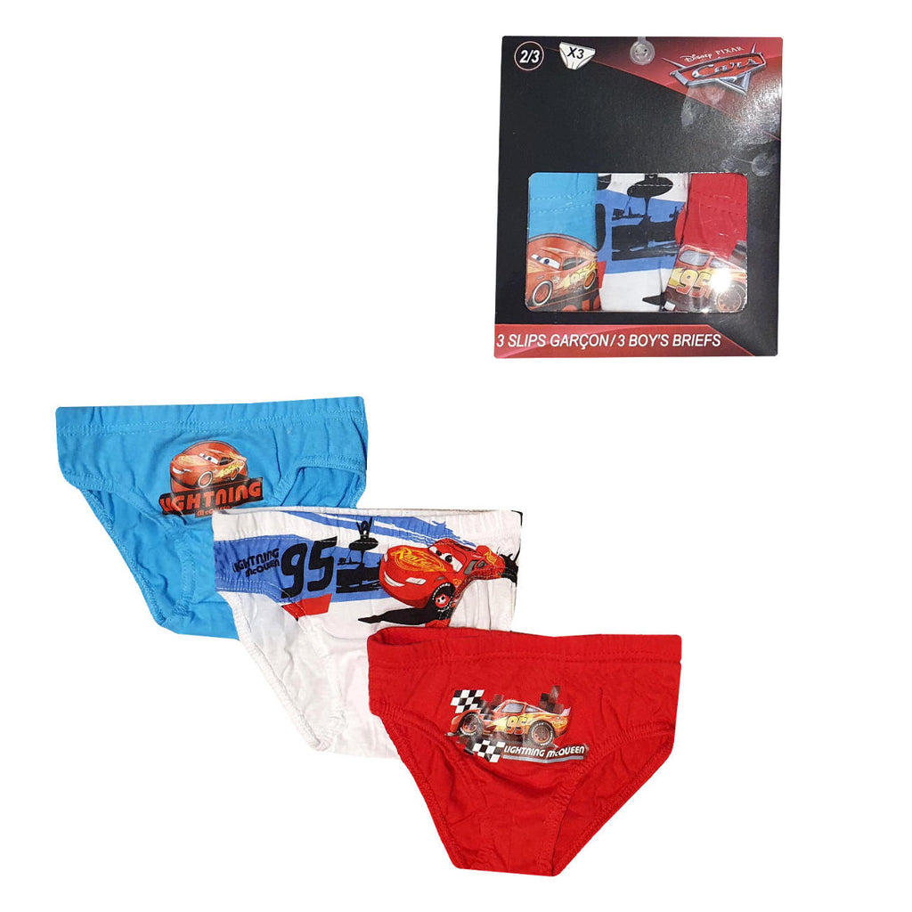 Disney Cars Kids Underwear Briefs Set of 3 - Lightning McQueen - Super Heroes Warehouse