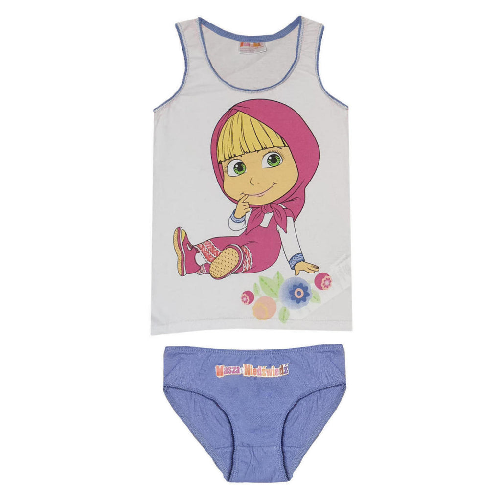 Masha and The Bear Kids 3-8Y Underwear Vest and Briefs Set - Super Heroes Warehouse