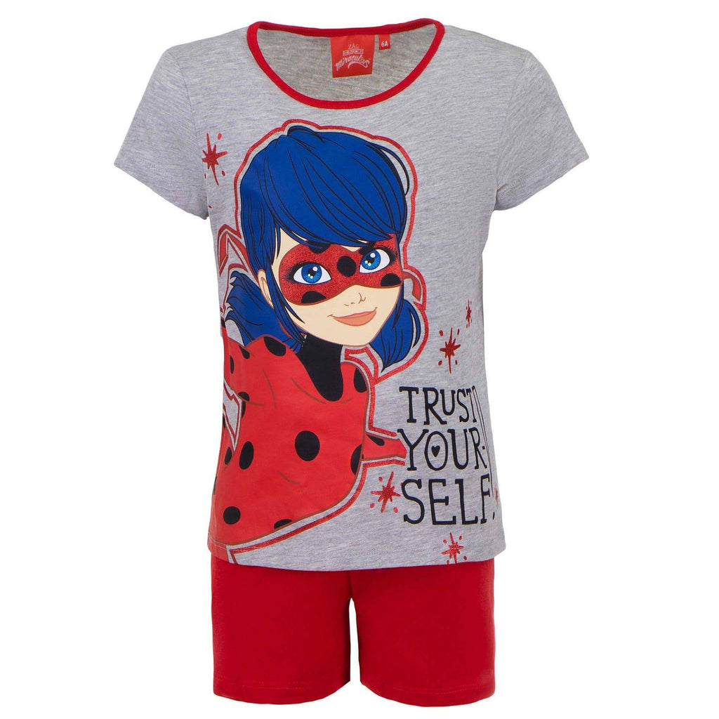 Miraculous Ladybug Kids 3-8Y Short Pyjama Set Nightwear - Super Heroes Warehouse
