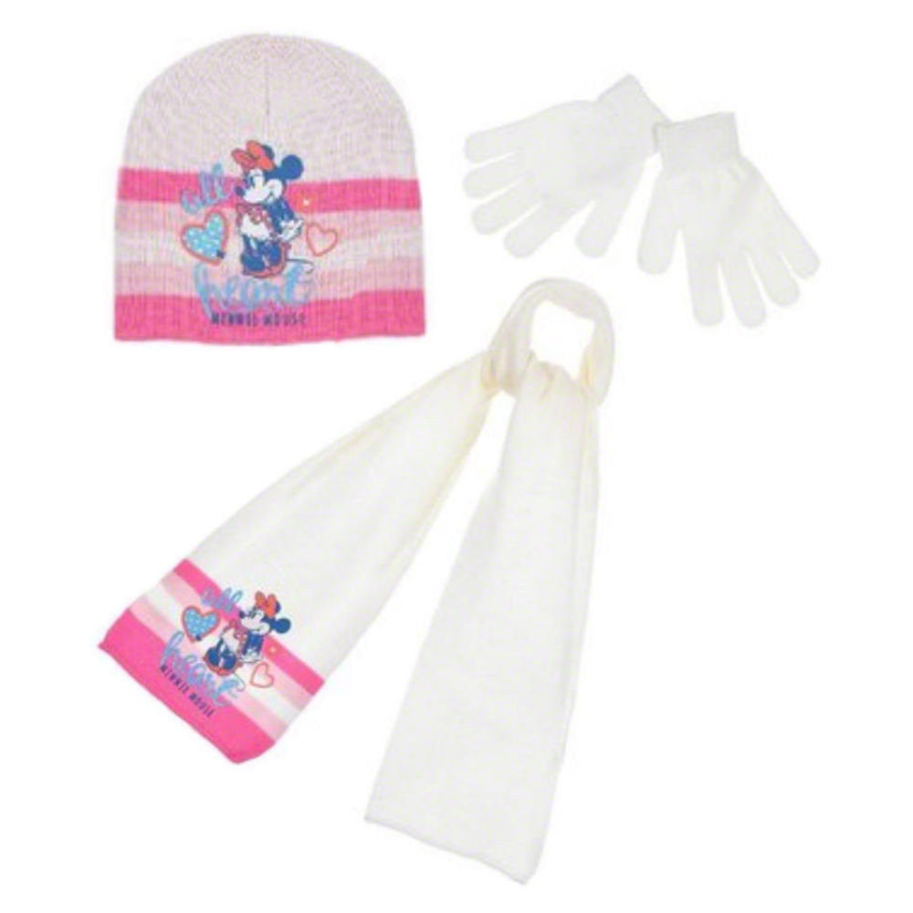 Disney Minnie Kids Hat Scarf and Gloves Set - Super Heroes Warehouse