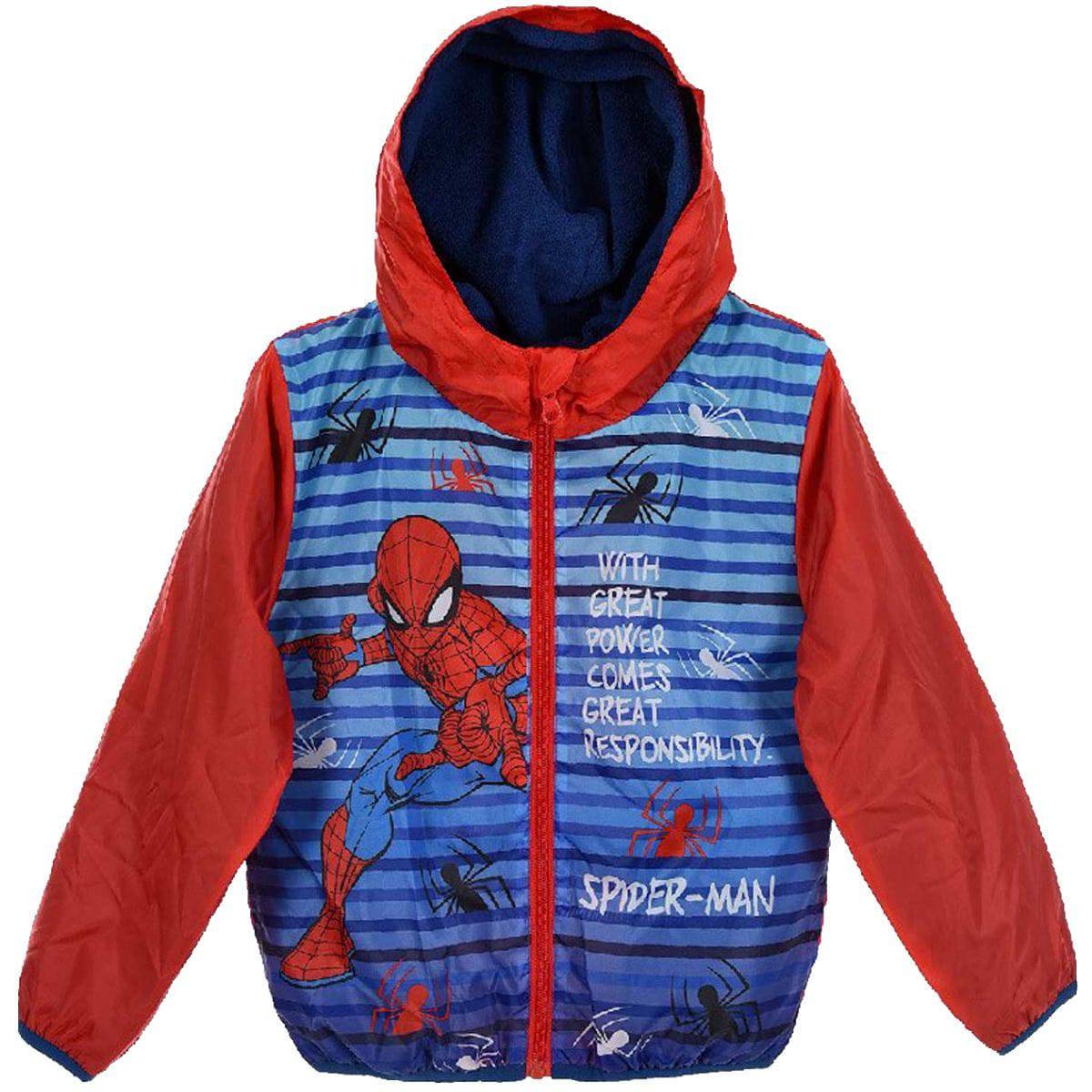 Veste coupe-vent à capuche pour enfant Spiderman