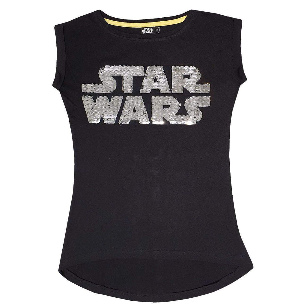 Star Wars Women T-Shirt Reversible Sequins - Super Heroes Warehouse